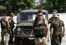Soldiers of volunteer battalion "Aydar"