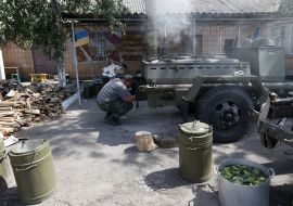 Kitchen on the territory of battalion "Aidar"