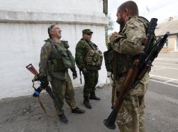 Soldiers of volunteer battalion "Aydar"