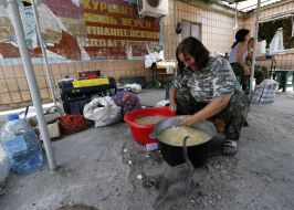Kitchen on the territory of battalion "Aidar"