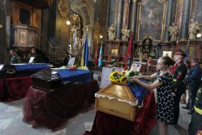 Farewell ceremony with military dead under Zelenopillya