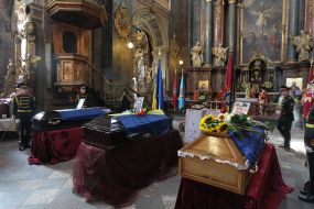 Церемонія прощання із загиблими під Зеленопіллям військовими