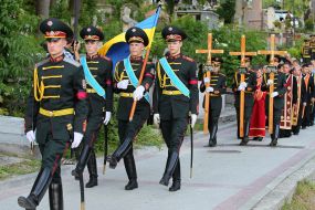 Церемонія прощання із загиблими під Зеленопіллям військовими