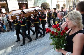 Церемонія прощання із загиблими під Зеленопіллям військовими