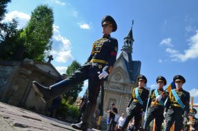 Церемонія прощання із загиблими під Зеленопіллям військовими