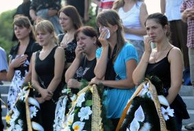 Церемонія прощання із загиблими під Зеленопіллям військовими