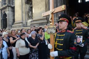 Церемонія прощання із загиблими під Зеленопіллям військовими