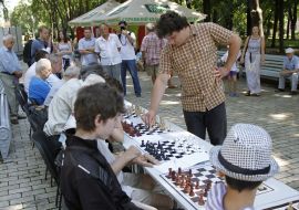 Session of simultaneous chess