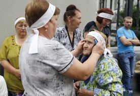Ukrainian farmers on a hunger strike