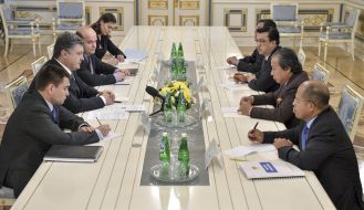 Petr Poroshenko, Liow Tiong Lai and Dato Sri Anifah Aman Haniff Amman