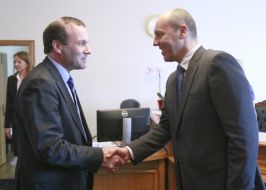 Andrey Parubiy and Manfred Weber