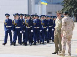 Farewell ceremony with the bodies of dead passengers of the aircraft "Boeing 777"
