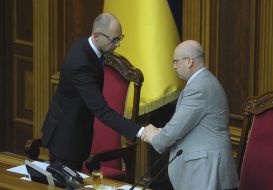 Arseniy Yatsenyuk and Aleksandr Turchinov
