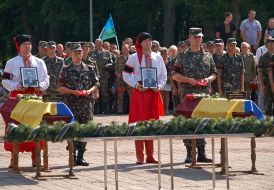 Церемония прощания с погибшими военнослужащими