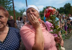 Прощание с погибшим десантником Ильей Гайдуком