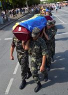 Церемония прощания с погибшими военнослужащими
