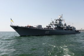 The crew of the flagship "Getman Sahaidachny"