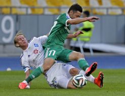 Domagoj Vida and Sanjar Tursunov