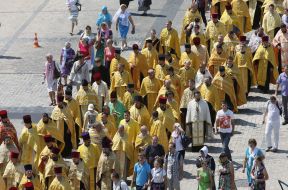 Religious procession in Kiev