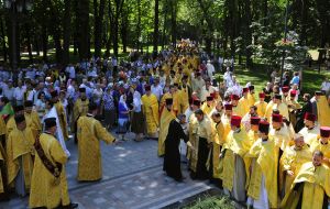 Prayer service at St. Vladimir's Hill
