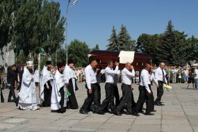 Farewell ceremony with the Mayor Kremenchug Oleg Babaev