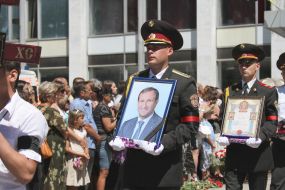 Farewell ceremony with the Mayor Kremenchug Oleg Babaev