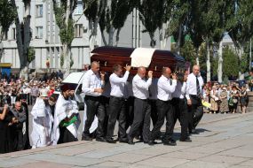 Farewell ceremony with the Mayor Kremenchug Oleg Babaev