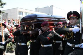 Farewell ceremony with the Mayor Kremenchug Oleg Babaev