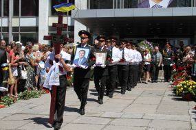 Farewell ceremony with the Mayor Kremenchug Oleg Babaev