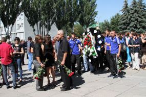 Farewell ceremony with the Mayor Kremenchug Oleg Babaev