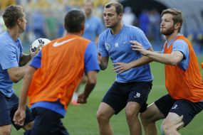 Training of players of FC "Dnepr" (Dnepropetrovsk)