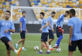 Training of players of FC "Dnepr" (Dnepropetrovsk)
