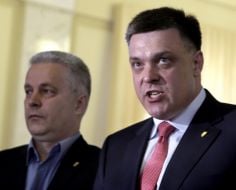 Oleg Tyagnibok and Aleksandr Mirniy