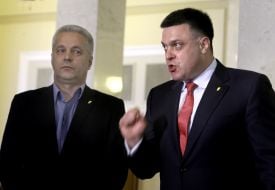 Oleg Tyagnibok and Aleksandr Mirniy