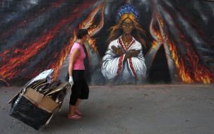Heaven Hundred Heroes' memorial graffiti in Poltava