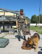 Cynologist with a dog