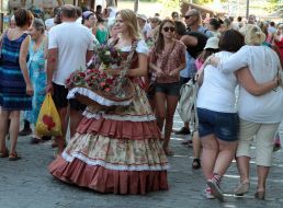 Girl selling flowers