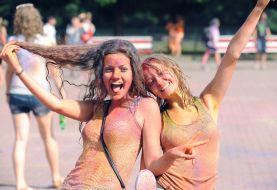 Participants of the colors festival