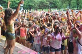 Participants of the colors festival