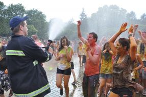 Participants of the colors festival