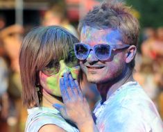 Participants of the colors festival