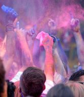 Participants of the colors festival