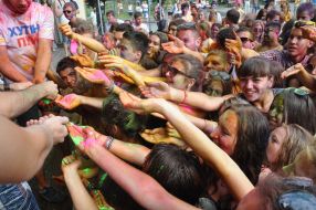 Participants of the colors festival