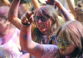 Participants of the colors festival