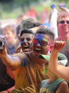 Participants of the colors festival