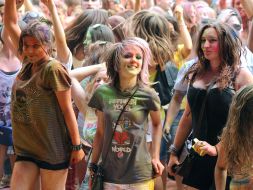 Participants of the colors festival