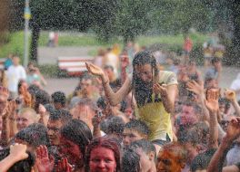 Participants of the colors festival