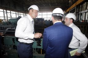 Vitaliy Klichko during an inspection of CHP-5