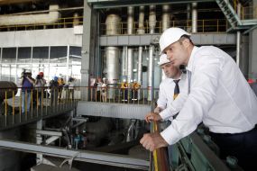 Vitaliy Klichko during an inspection of CHP-5