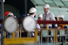 Vitaliy Klichko during an inspection of CHP-5